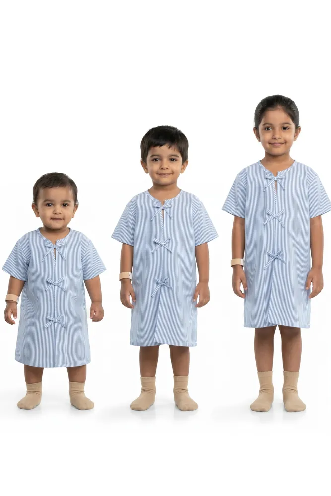 Unisex Paediatric Patient Gown Set of 3 (1-8 years)